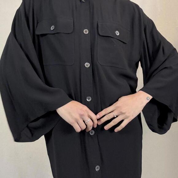 Vintage Gianfranco Ferré Black Pleated Dress - Picture 6 of 8